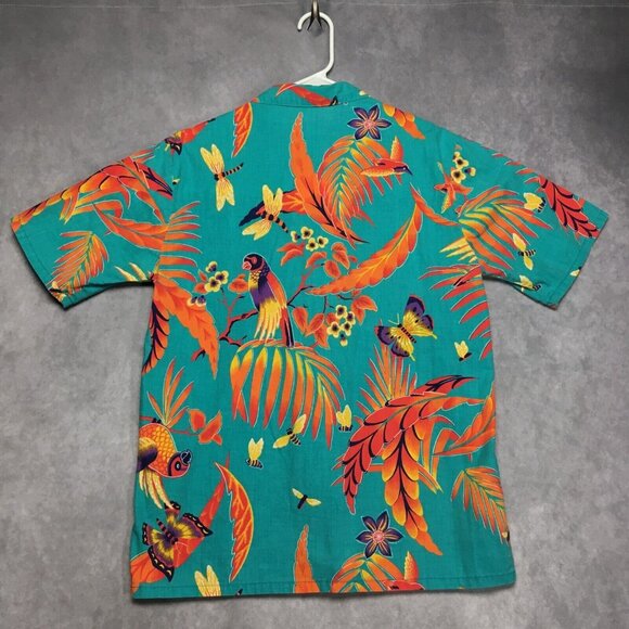 Pipeline Mens Floral Hawaiian Shirt size‎ Medium Short Sleeve Button Up Made USA - Picture 7 of 12